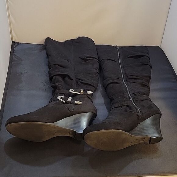 SO LIMOUSINE WOMEN"S KNEE LENGTH WEDGE BOOT - Picture 14 of 15